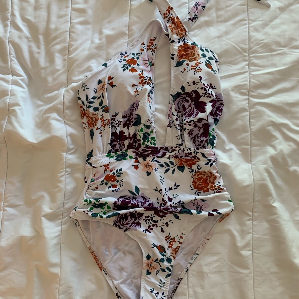 Floral one piece swimsuit